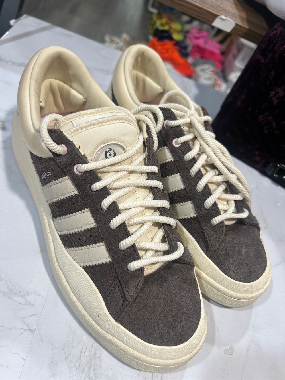 adidas x Bad Bunny Campus Brown Pink Sneakers Men’s 7 / Women’s 8.